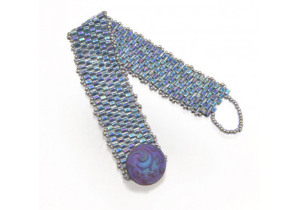 Pretty Blue Peyote Bracelet